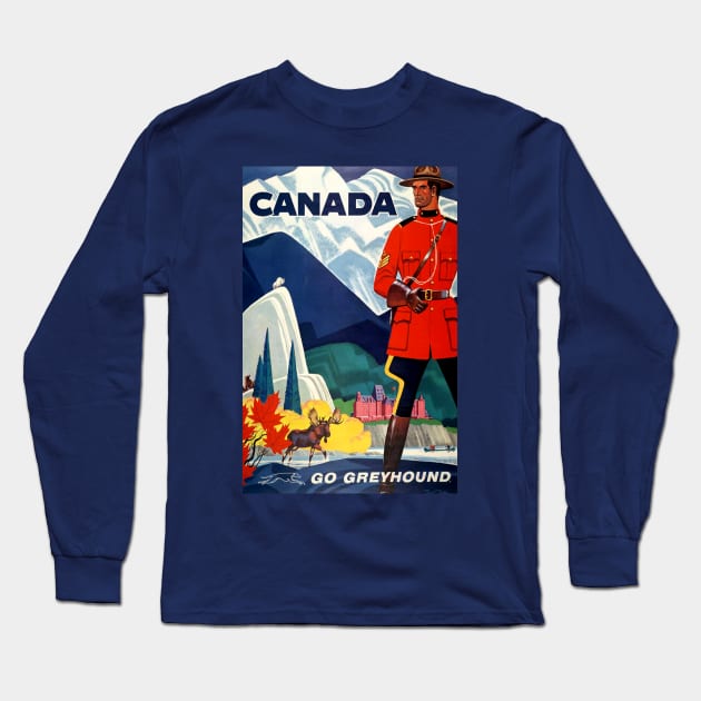 Vintage Travel Poster - Canada Long Sleeve T-Shirt by Starbase79